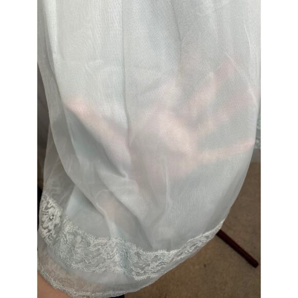 nightgown satin lace vintage sheer 1950s - Picture 6 of 10